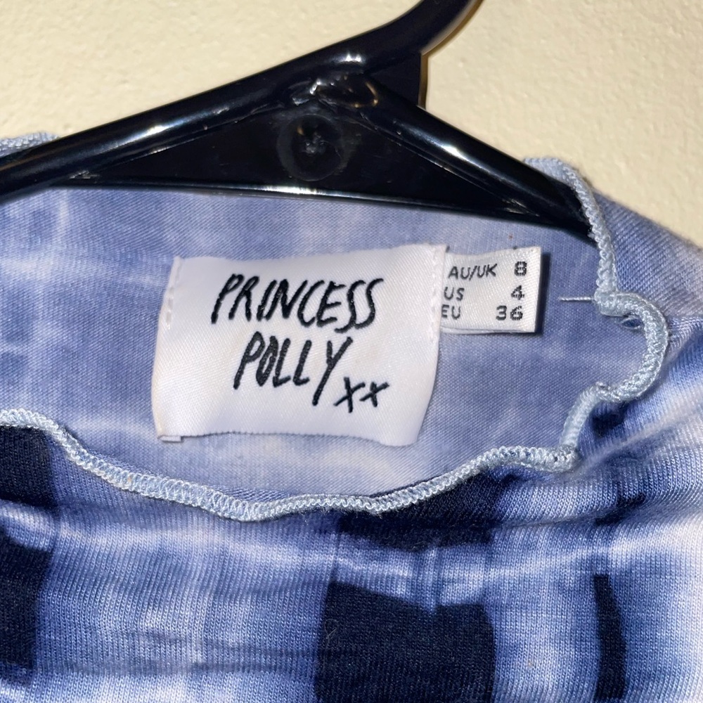 Long Sleeve Tie Dye Crop Top | Princess Polly size:4 - Picture 2 of 4